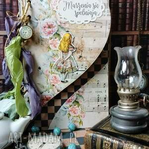 ręczne wykonanie scrapbooking albumy album z alicją w krainie czarów