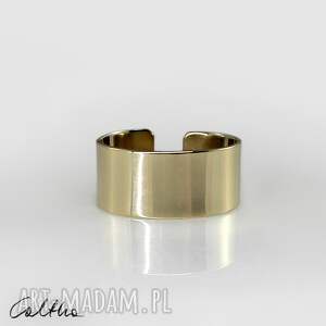 gładka - mosiężna obrączka 1900 05 mosiężny pierścionek w kolorze złota