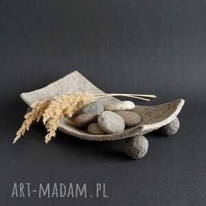 dekoracyjny talerz na nóżkach - zero waste, misa dekoracyjna, dekoracja