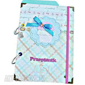 handmade scrapbooking albumy przepiśnik babeczka - personalizacja