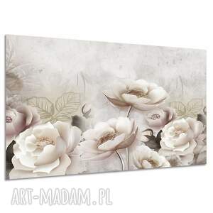 Obraz na płótnie Magnolia 120x80 cm - beżowe kwiaty