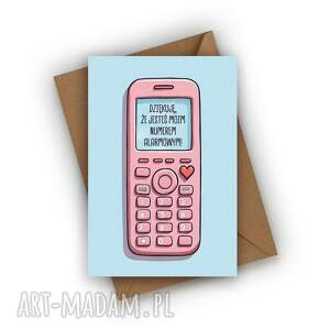 kartka walentynkowa - dziękuję, że jesteś moim numerem alarmowym