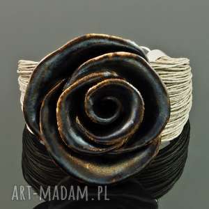ręcznie wykonane bransoletka black rose