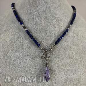 ręczne wykonanie naszyjniki naszyjnik - lapis lazuli z kwarcem