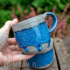 handmade ceramika 2 szt handmade kubek ceramiczny beton blue| duży | | męski | ok 300 ml