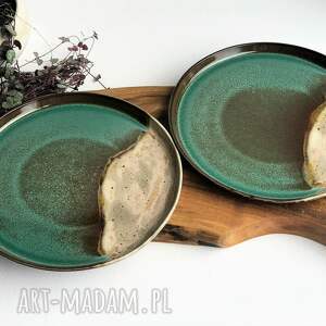 ręczne wykonanie ceramika zestaw ceramiczny dla dwojga - 2 x talerz ceramiczny "rajska