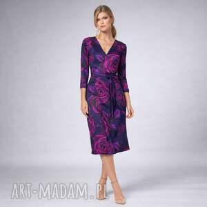 Monica Magic Rose - kopertowa sukienka, efektowna