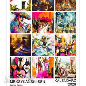 kalendarz 2026 meksykański sen 15x21 cm prezent, prezent