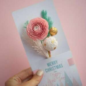 hand-made prezenty świąteczne karteczki 3d na prezent