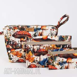 Prezent Komplet 3 kosmetyczek wodoodpornych - Jesień