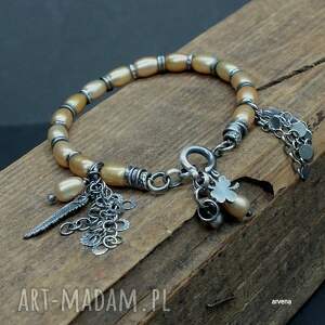 Szampańskie perły - bransoletka 025, modna