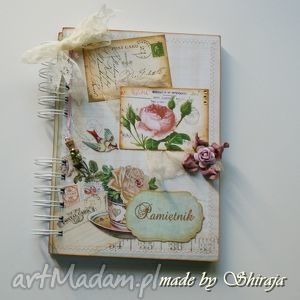 handmade notesy pamiętnik - 'różane wspomnienia'