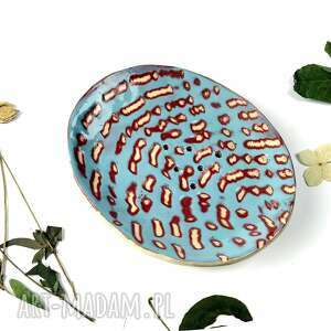 ręcznie zrobione ceramika ceramiczna mydelniczka ręcznie robiona "blue