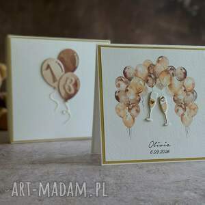 Prezent Kartka na 18 urodziny z pudełkiem i kopertą, BH 20B