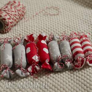 handmade pomysł na prezent na święta bawełniane cukierki dekoracyjne