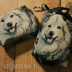 Zestaw na smaczki i woreczki # samoyed, saszetka