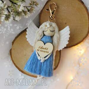 Prezent Breloczek na szczęście - niebieski | Brelok aniołek