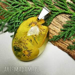 Prezent Wisiorek z żółtymi z1582, biżuteria - kwiatami