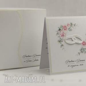 anna art and crafts kartka na ślub z pudełkiem i kopertą, wzór wp 26