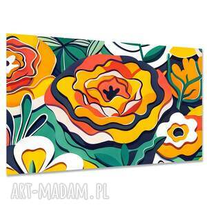 na płótnie KWIATY 69 mak kolorowy 120x80 nowoczesny, obraz