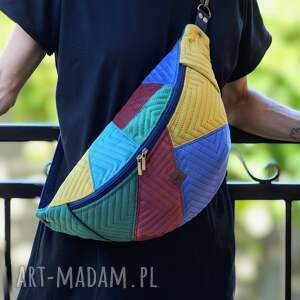 Prezent kolorowa patchworkowa nerka XXL, mini plecak, nerkoplecak