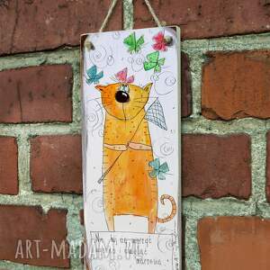 dekoracje deseczka z sentencją nie bój się mierzyć wysoko i chwytać marzenia