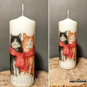 Prezent Świeca dekoracyjna koty, candleshome, dekoracje