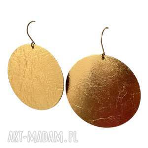 Prezent Duże koła o barwie 5 cm c1389, kolczyki złote