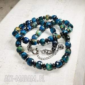 Korale tygrysie oko (kors30) wire wrapping, rękodzieło