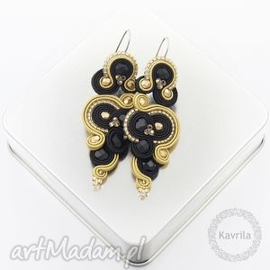 kolczyki soutache nispire beige - Kavrila biżuteria