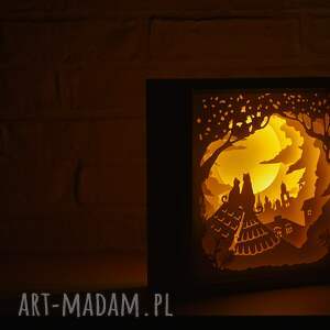 handmade dekoracje urodzinowe podświetlany obraz przestrzenny, „dachowców dwóch” lampka