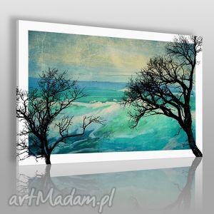 obraz na płótnie - konary turkus - 120x80 cm - VAKU DSGN dom