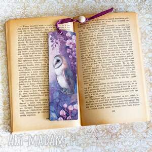 zakładka do książki - mądra sowa, biblioteka, boho, dla przyjaciółki