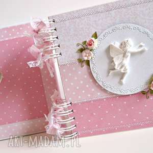 handmade scrapbooking albumy różowy album z wróżką