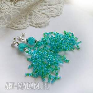 azzurro - kolczyki beading