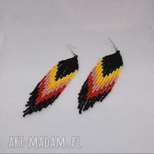 kolczyki z koralików cieniowane ramion, biżuteria