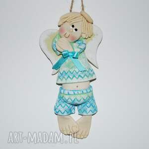 zgadnij moje imię - aniołek z masy solnej, prezent, dekoracja