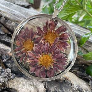 handmade naszyjniki naszyjnik z suszonymi polnymi kwiatami z417