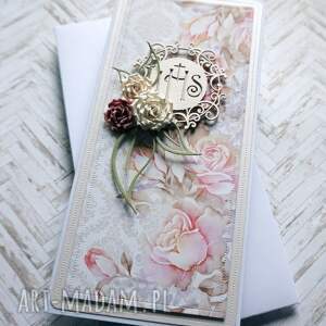 ręcznie zrobione scrapbooking kartki komunijna