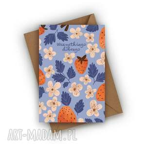 kartka urodzinowa - wszystkiego dobrego na imieniny kwiatami