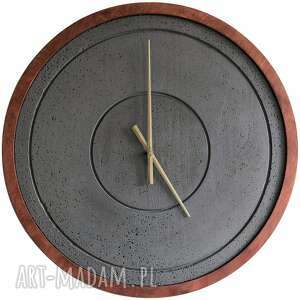 handmade zegary duży zegar betonowy drewniany szary handmade designerski oryginalny