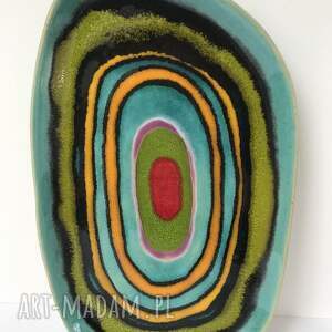 ceramika energetyczny dekoracyjny talerzyk, kolorowe dodatki
