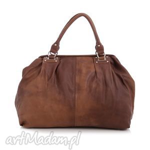 torba damska, kuferek paris 10 - 09 brown ręki, codzienny pracy