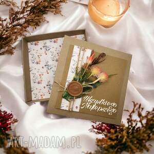 handmade scrapbooking kartki kartka urodzinowa z kwiatami z pasującym pudełkiem