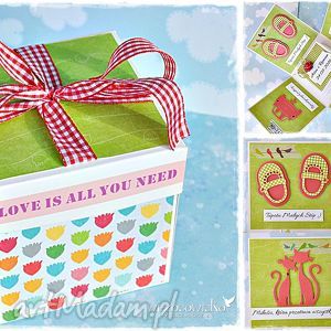 scrapbooking kartki radosne życzenia ślubne - box z personalizacją, exploding