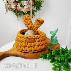 handmade pomysł na prezent na święta koszyczek wielkanocny króliczek " the ester