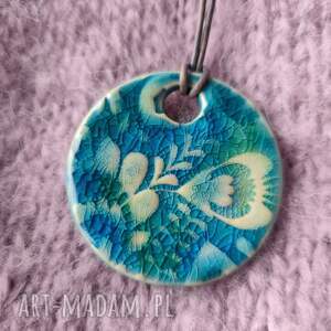 wisior ceramiczny zawieszka, prezent niej, naszyjnik