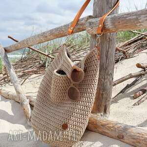 szydełkowa torba typu worek - PULE torebki na ramię