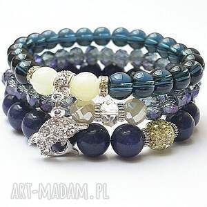 handmade dark blue and vanilia /08 - 2014/ - set