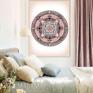 oryginalne prezenty, malgorzata domanska mandala A3, plakat, róż, pastele